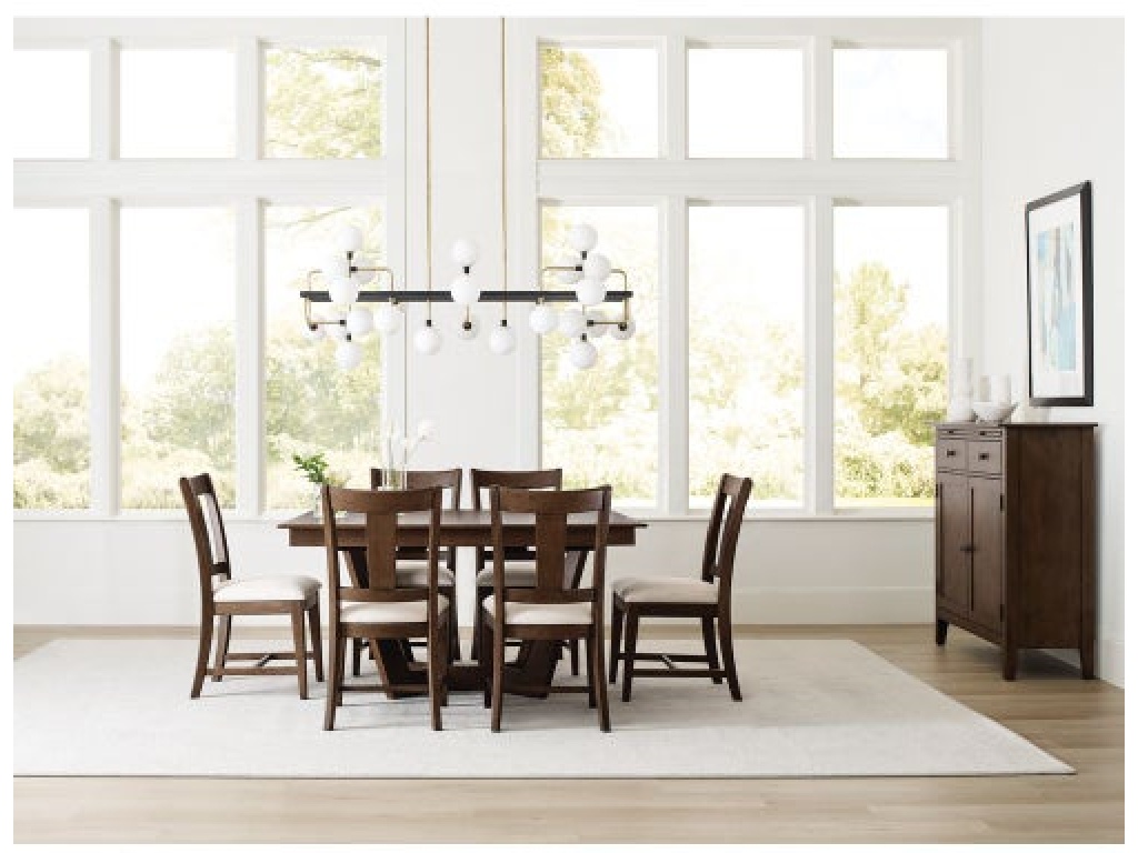 Kafe 60" Rectangular Trestle Table Pkg, Mocha - image 3