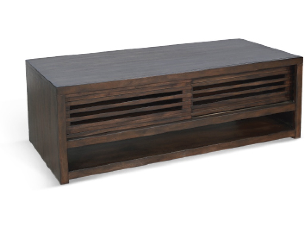 Coffee Table w/ Sliding doors & Casters - main image