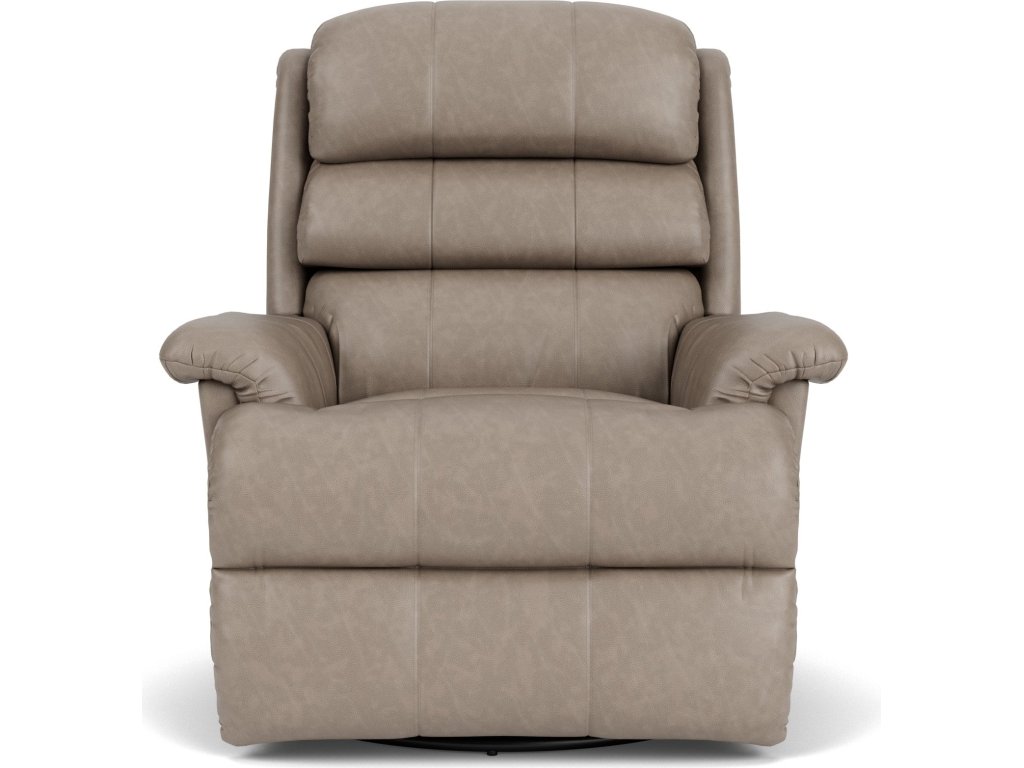 Yukon Leather Swivel Gliding Recliner - image 1