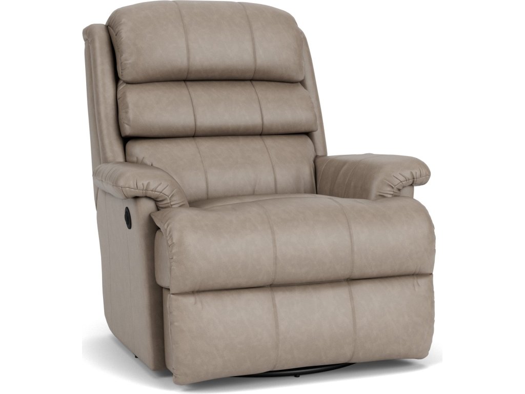 Yukon Leather Swivel Gliding Recliner - image 3