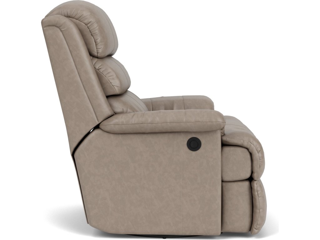Yukon Leather Swivel Gliding Recliner - image 5