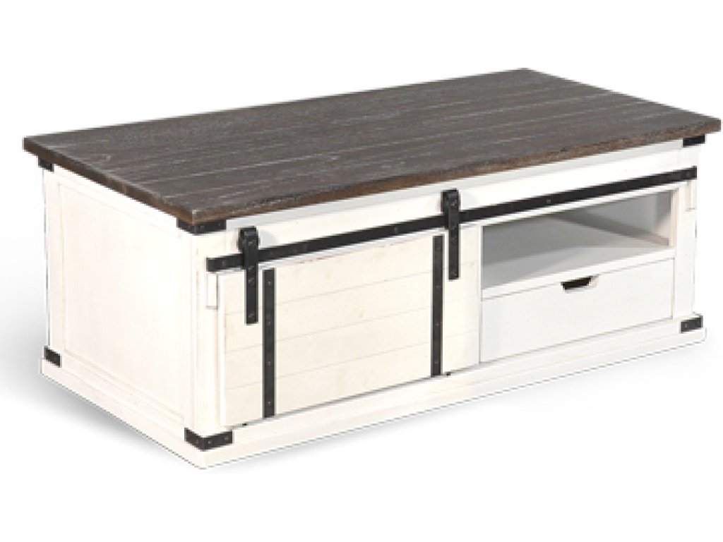 Barn Door Coffee Table w/ Casters - main image