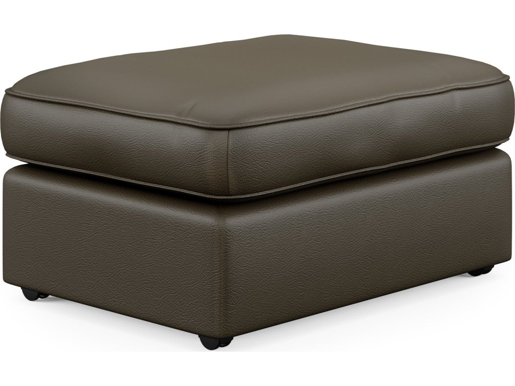 Vail Leather Ottoman - main image