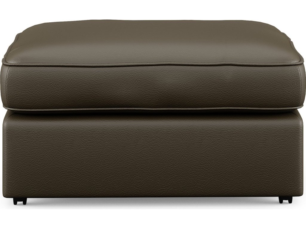 Vail Leather Ottoman - image 1