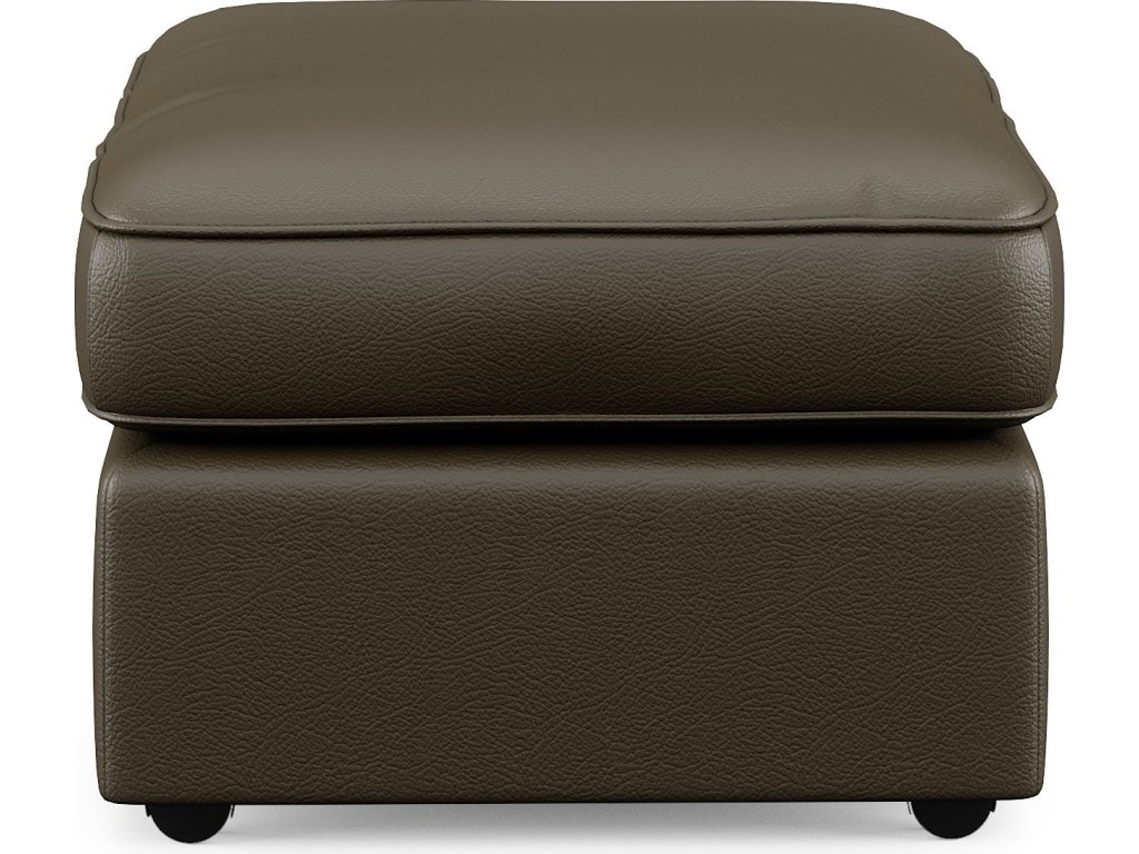 Vail Leather Ottoman - image 2