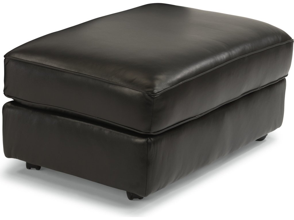 Vail Leather Cocktail Ottoman - main image
