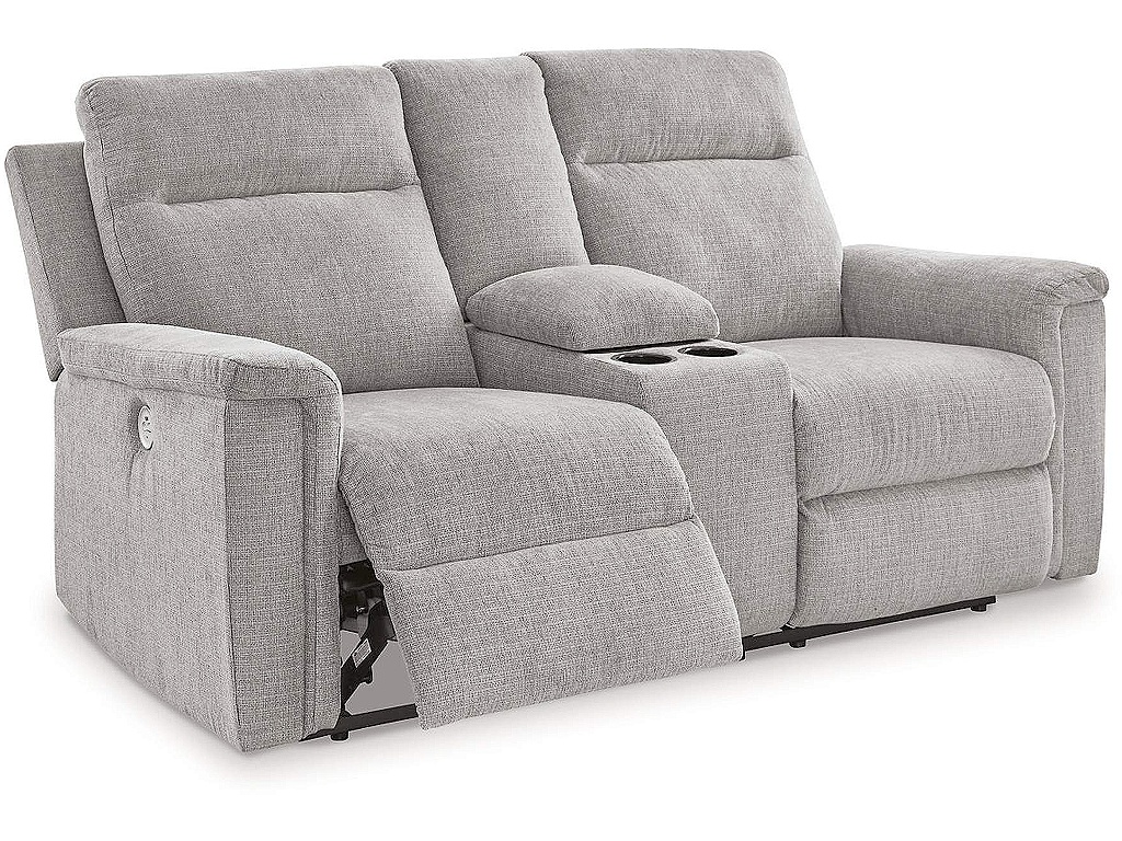 Barnsana Power Reclining Loveseat with Console - image 2