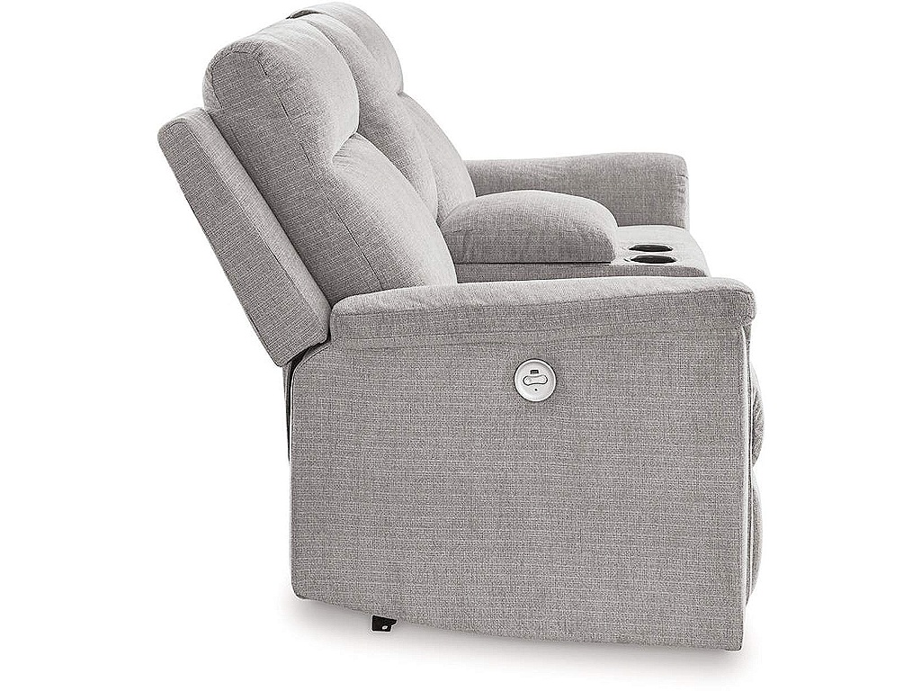 Barnsana Power Reclining Loveseat with Console - image 5