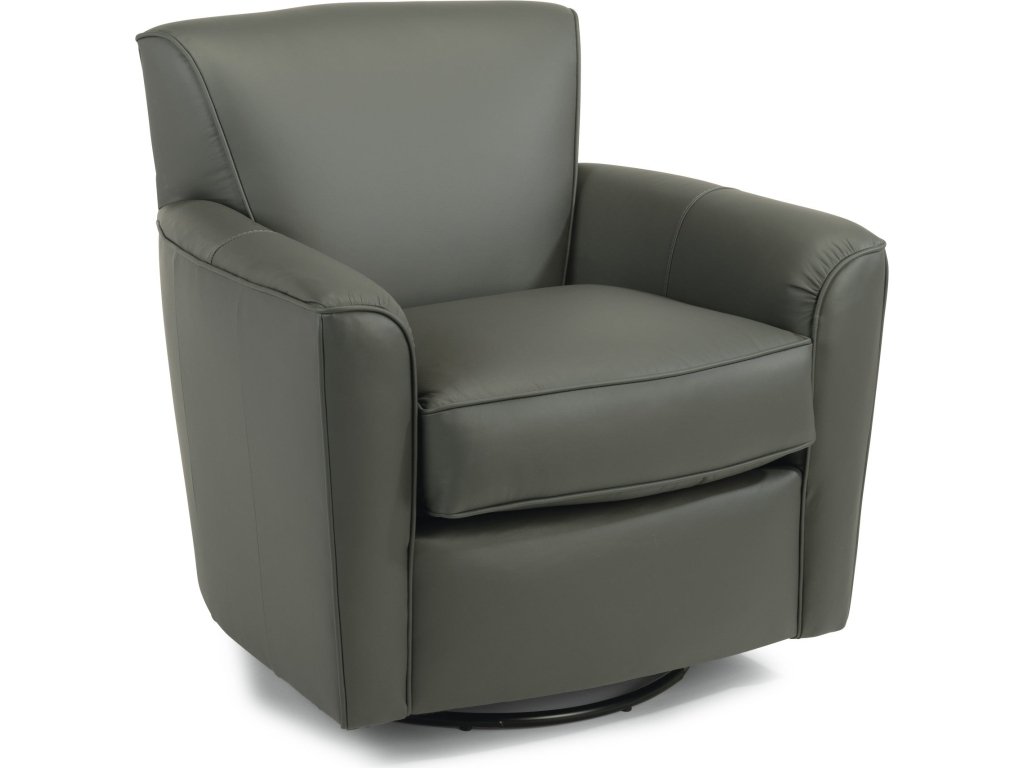Kingman Leather Swivel Glider - main image