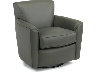 Kingman Leather Swivel Glider