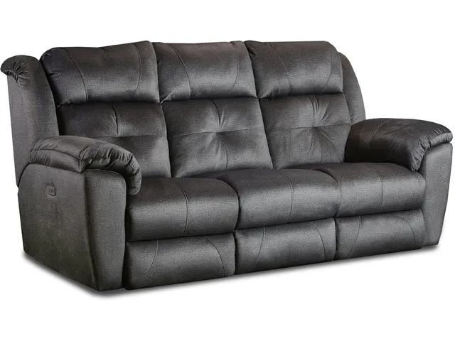Double Reclining Power Headrest Loveseat with Console