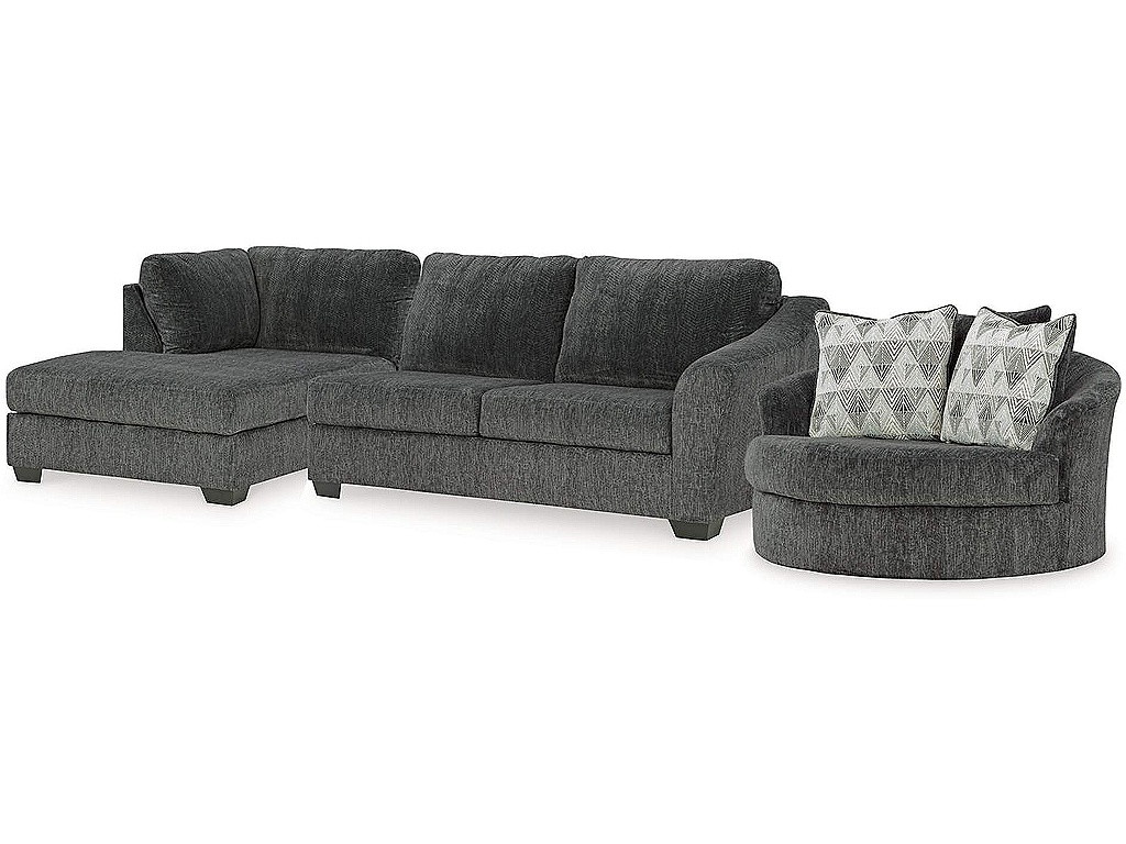 Biddeford 2-Piece Sectional and Oversized Swivel Accent Chair - main image