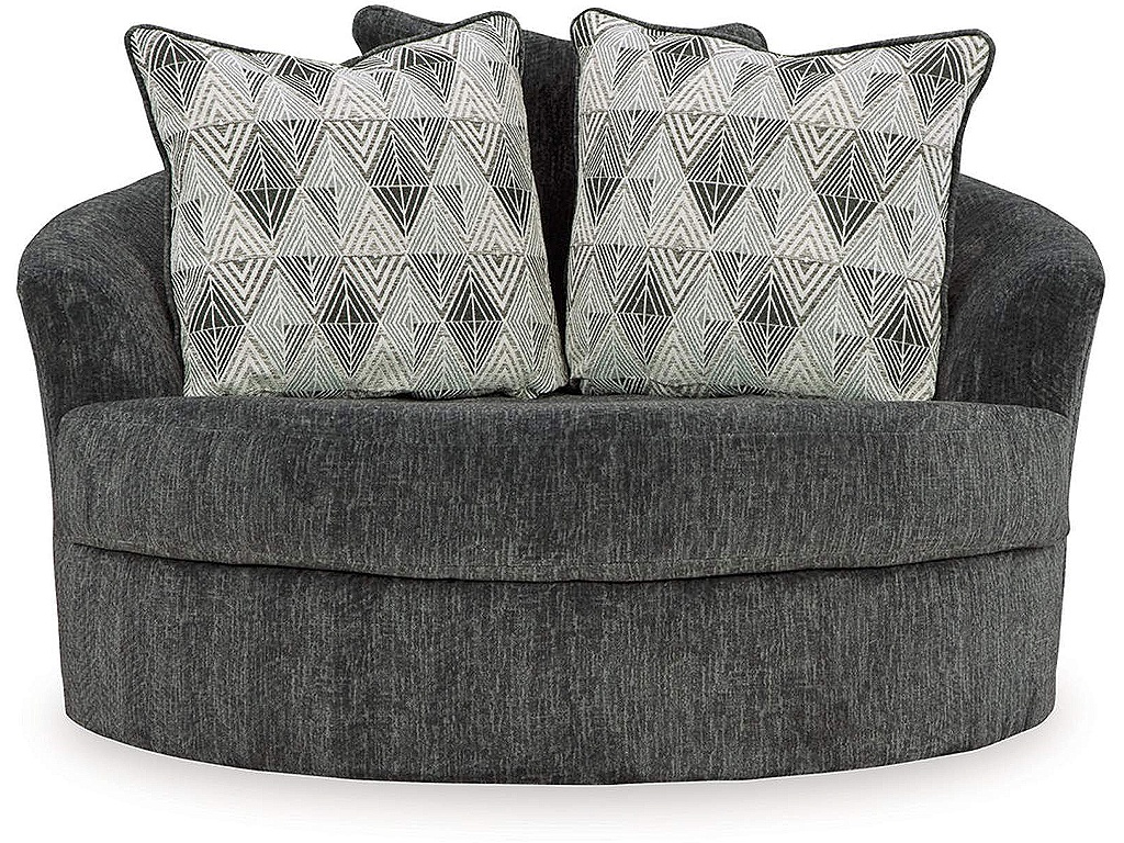 Biddeford Oversized Swivel Chair and Ottoman - image 4