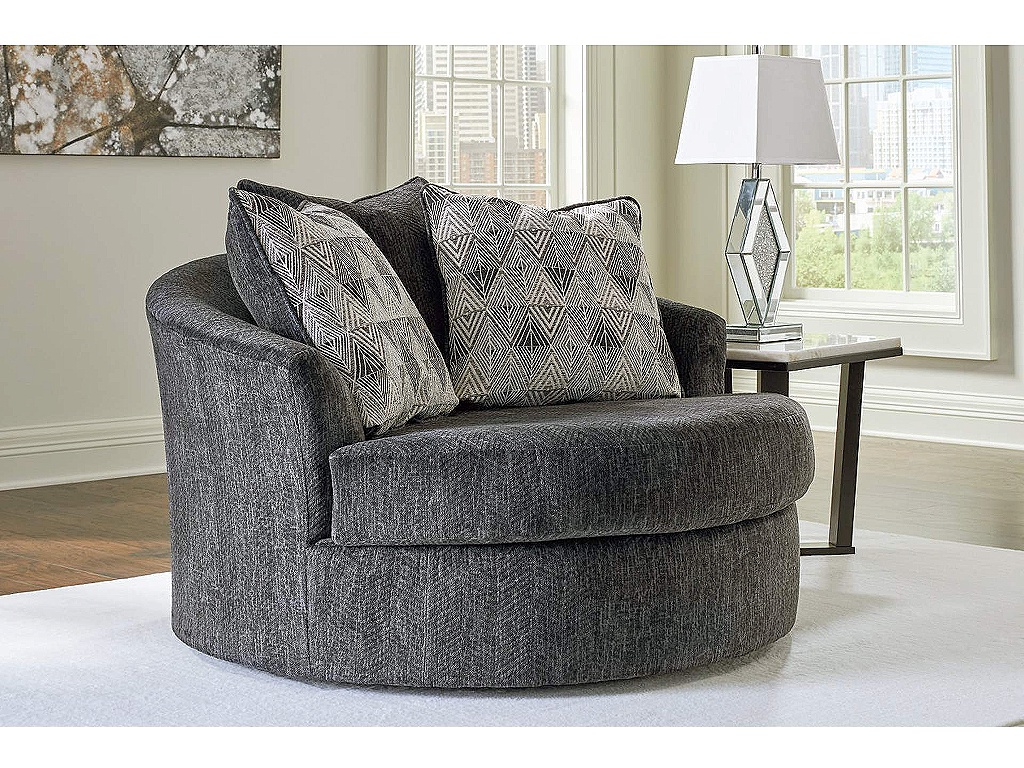 Biddeford Oversized Swivel Chair and Ottoman - image 10
