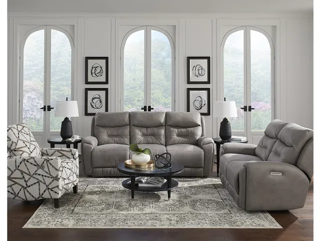 Power Headrest Loveseat W/ Triple Power
