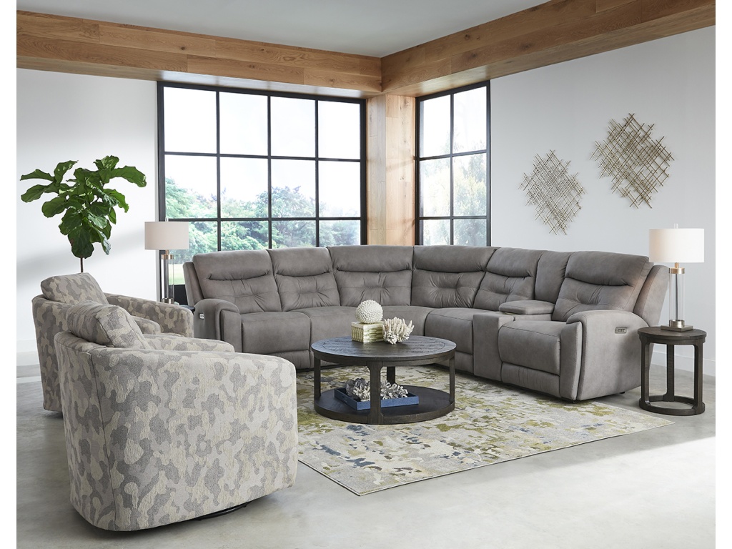 Power Headrest RAF Console Loveseat Triple Power (2 recliners) - main image