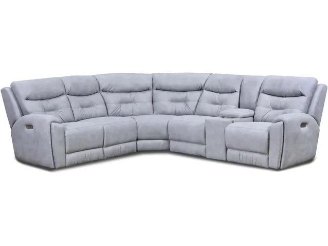 Power Headrest LAF Console Loveseat Triple Power (2 recliners)