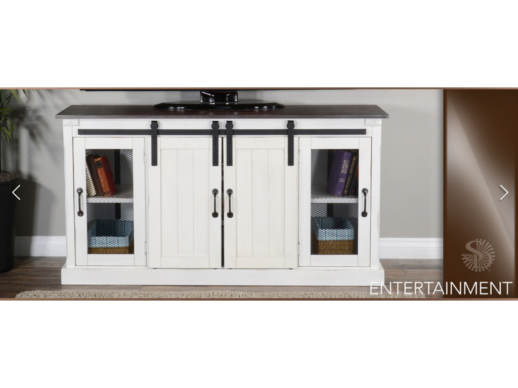 65" Credenza Barn Door White - image 2
