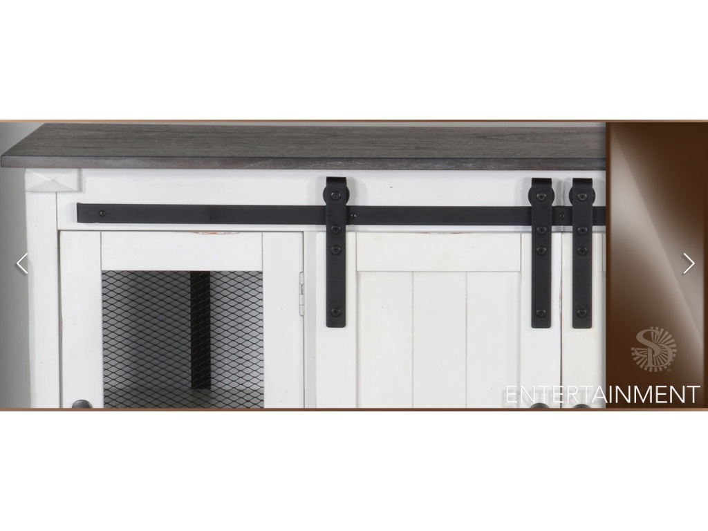 65" Credenza Barn Door White - image 3