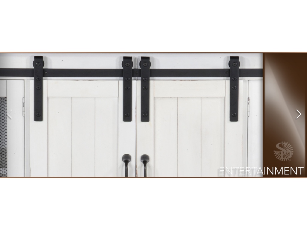 65" Credenza Barn Door White - image 4