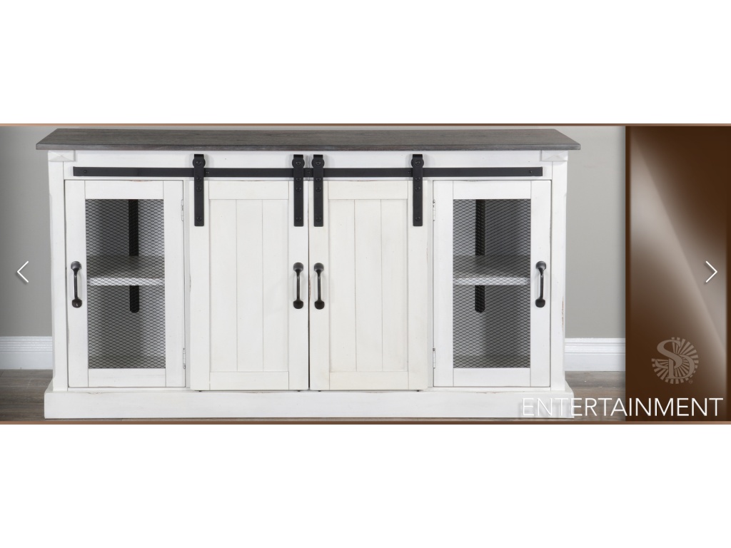 65" Credenza Barn Door White - image 5