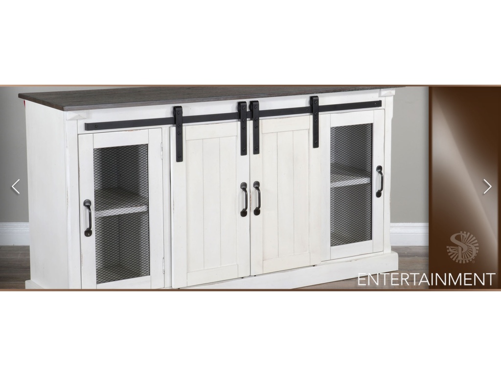 65" Credenza Barn Door White - image 6