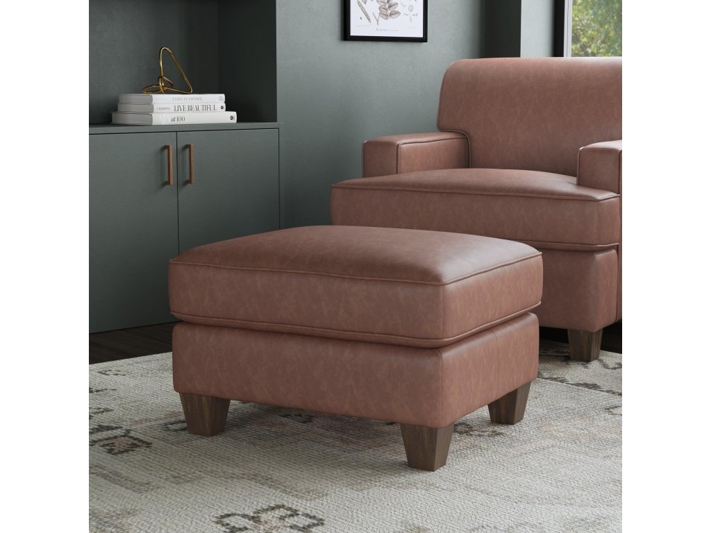 Dempsey Leather Ottoman - image 1