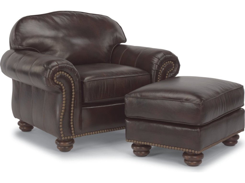 Bexley Leather Ottoman - image 6