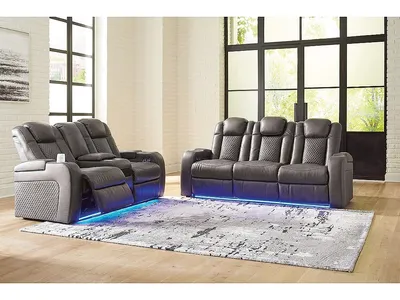 Fyne-Dyme Power Reclining Sofa and Loveseat