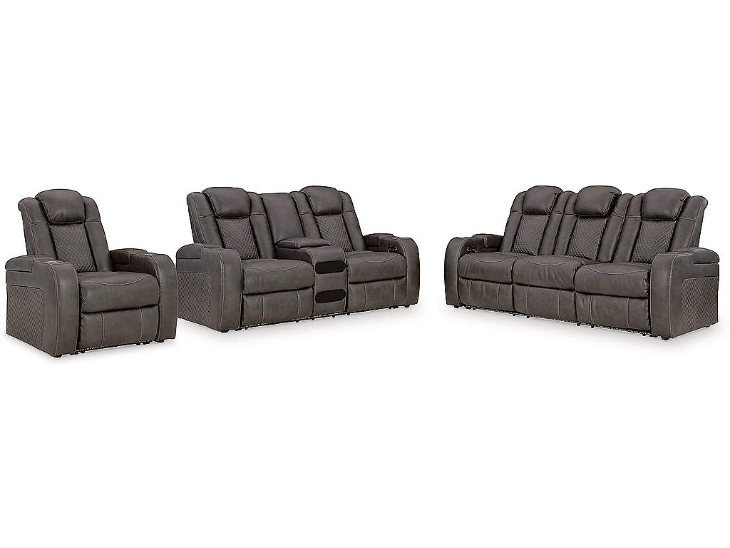 Fyne-Dyme Power Reclining Sofa, Loveseat and Recliner - image 1