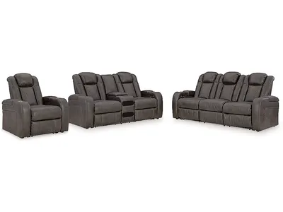 Fyne-Dyme Power Reclining Sofa, Loveseat and Recliner - Alternative View