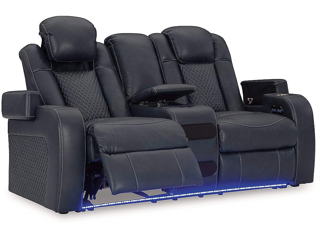 Fyne-Dyme Power Reclining Loveseat with Console - image 2
