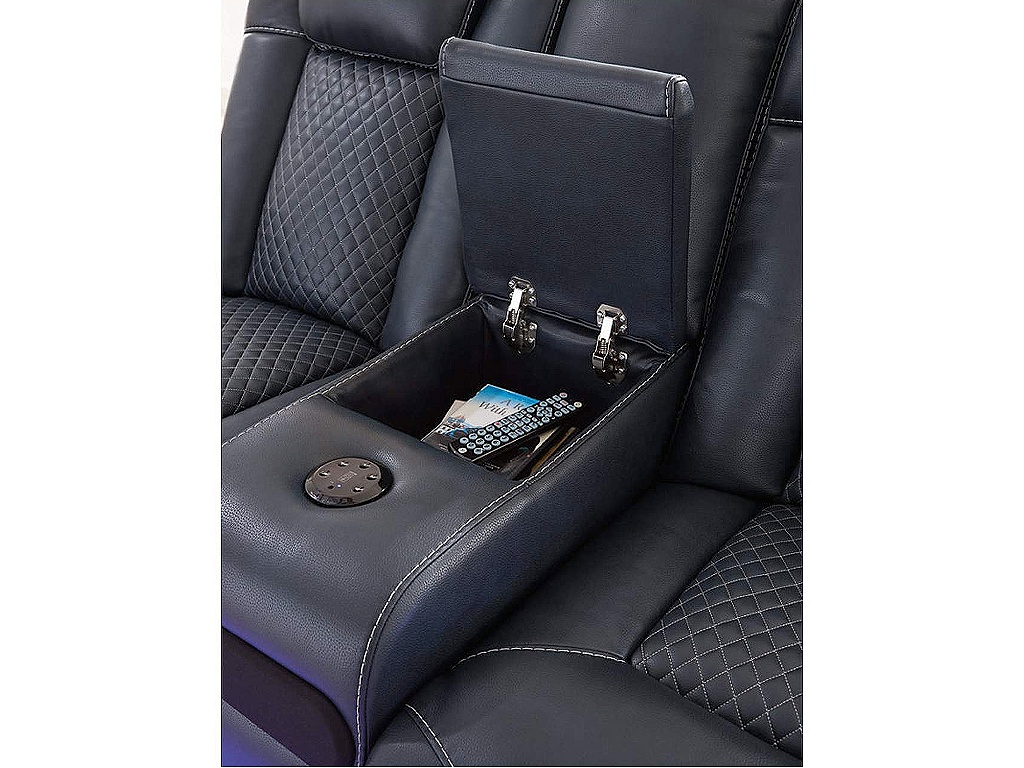 Fyne-Dyme Power Reclining Loveseat with Console - image 8