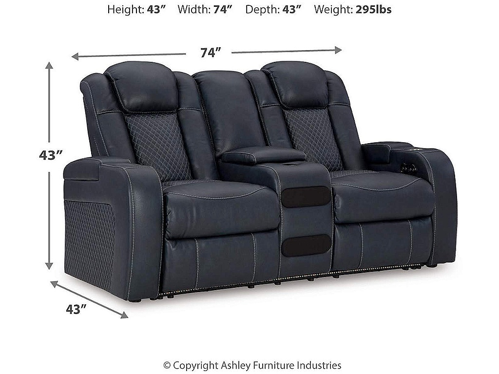 Fyne-Dyme Power Reclining Loveseat with Console - image 3