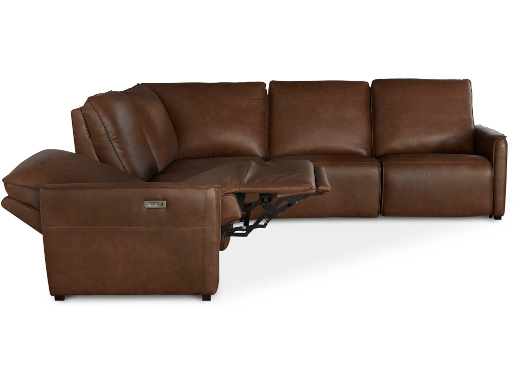 Everett Leather Modular Reclining Sectional - image 3