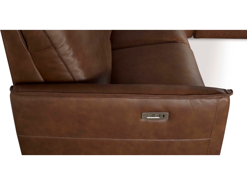 Everett Leather Modular Reclining Sectional - image 5