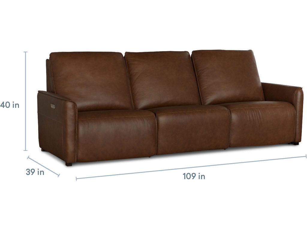 Everett Leather Modular Reclining Sofa - image 2
