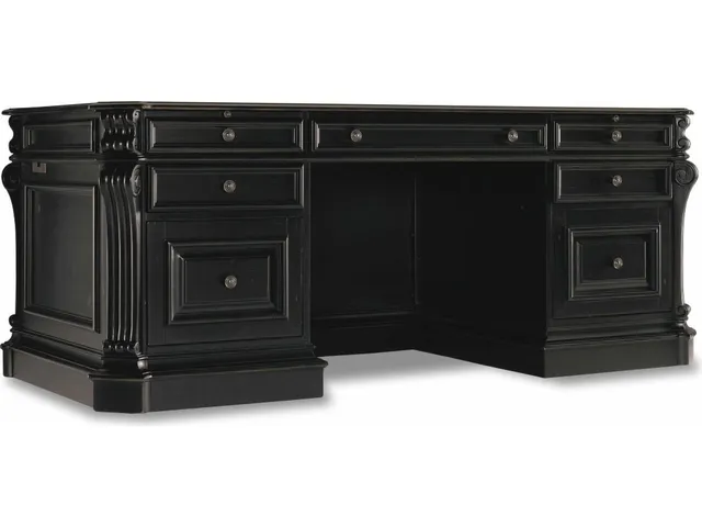 Telluride 76'' Executive Desk w/Leather Panels