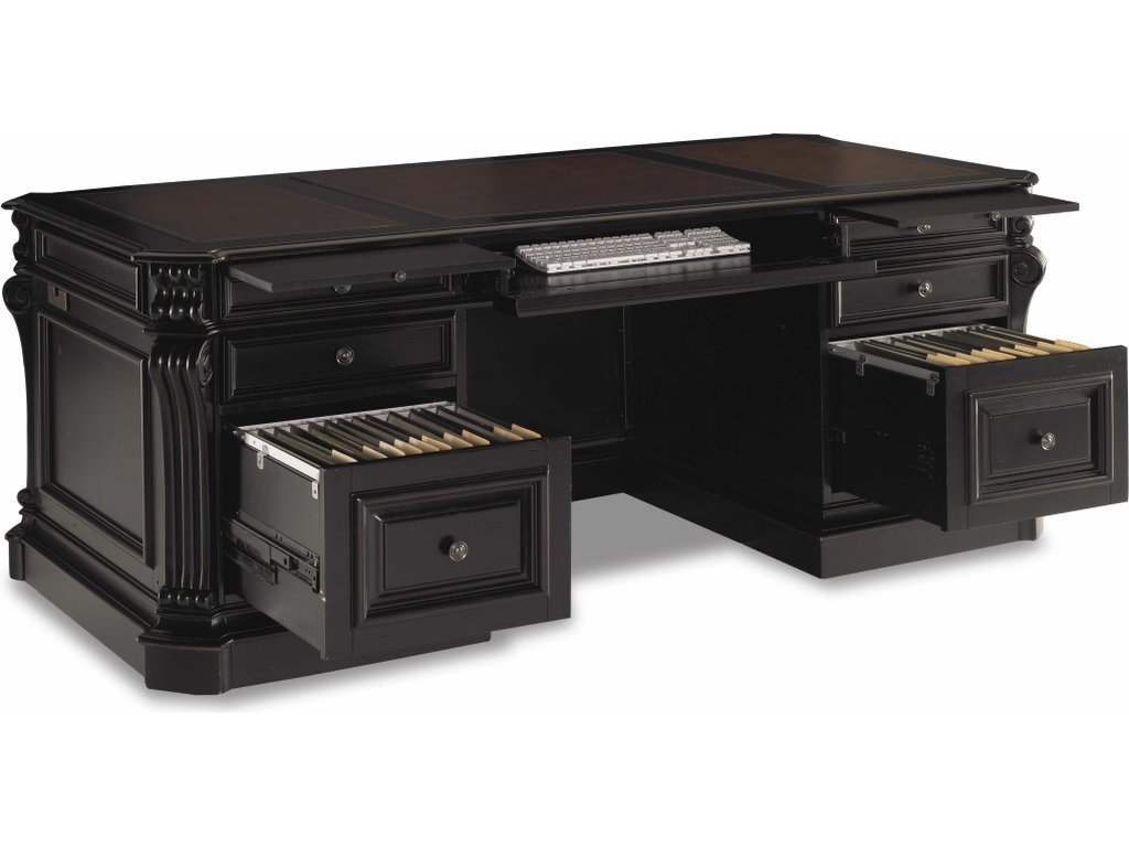 Telluride 76'' Executive Desk w/Leather Panels - image 2