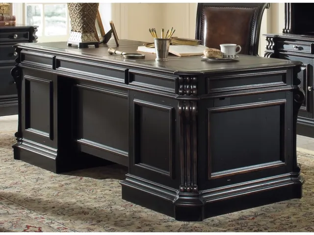 Telluride 76'' Executive Desk w/Wood Panels