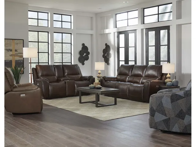 Power Headrest Loveseat W/Console, Hidden Cupholders, & Wireless Charging