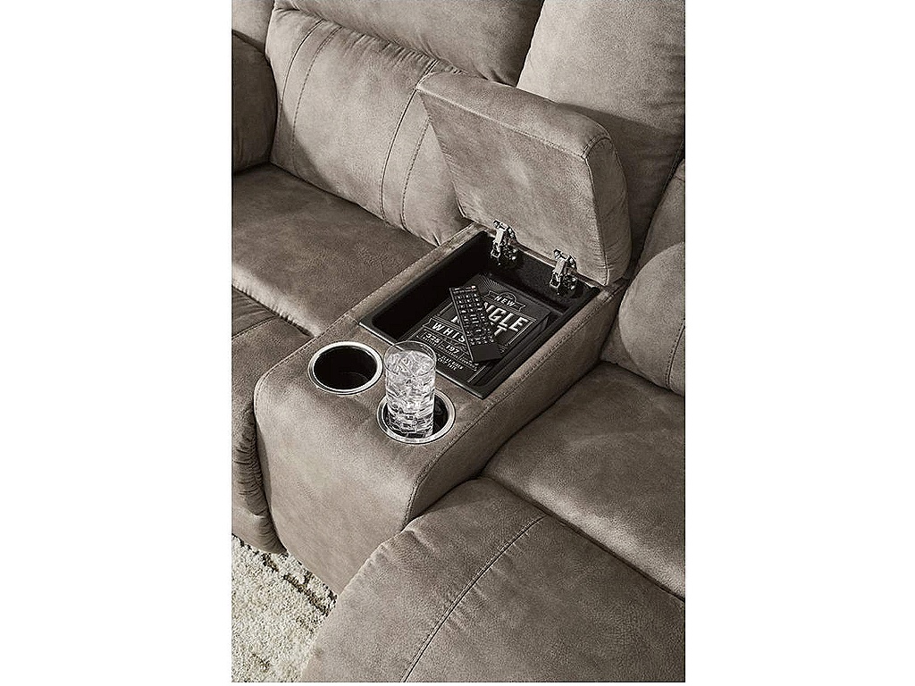 Laresview Reclining Loveseat with Console - image 6