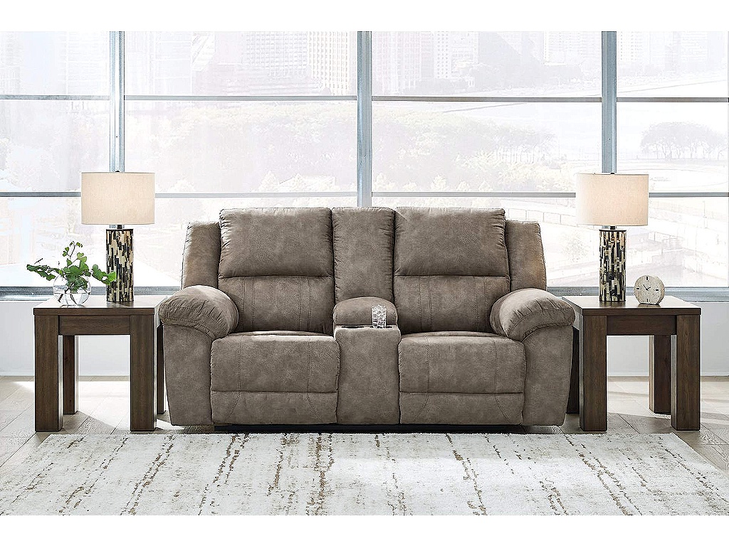 Laresview Reclining Loveseat with Console - image 1