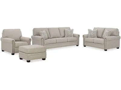 Gaelon Sofa, Loveseat, Chair and Ottoman