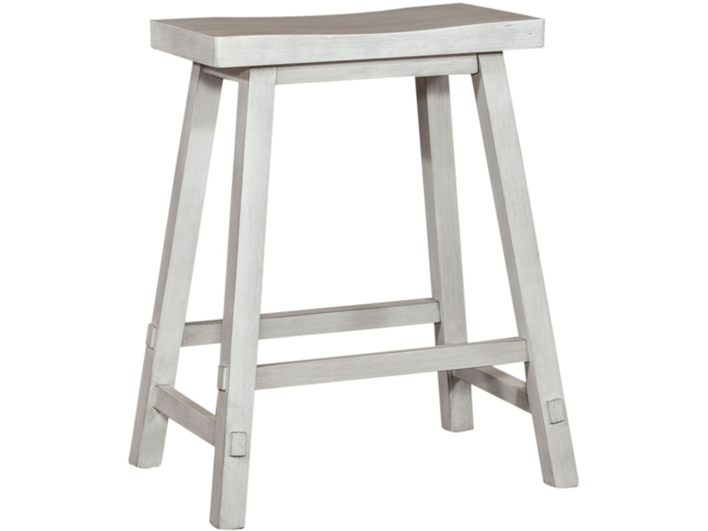 24 Inch Sawhorse Counter Stool - White - image 1