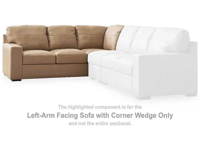 Bandon Left-Arm Facing Sofa with Corner Wedge - Alternative View