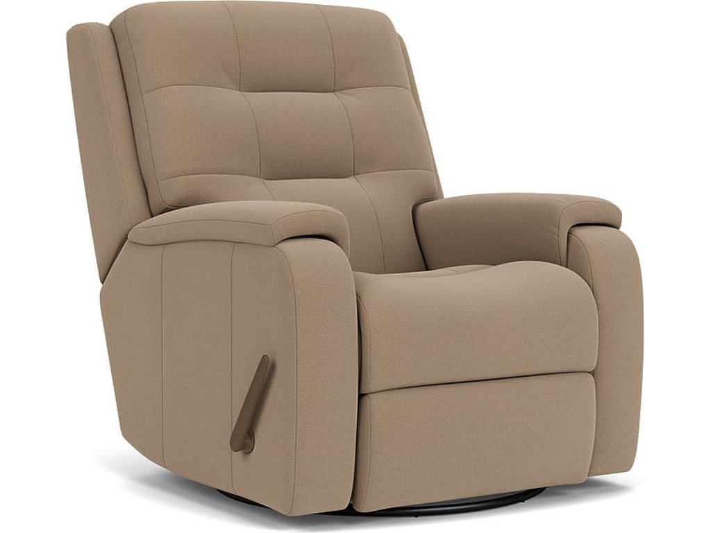 Arlo Leather Swivel Gliding Recliner - image 3