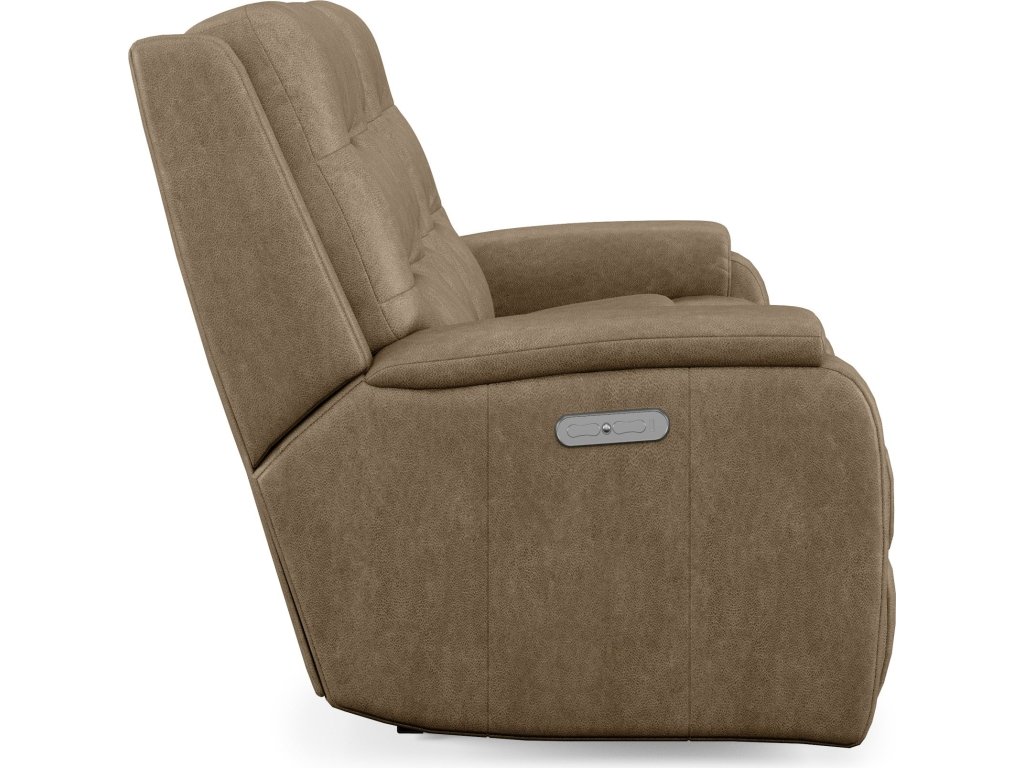 Arlo Leather Power Reclining Loveseat with Console & Power Headrests - image 2