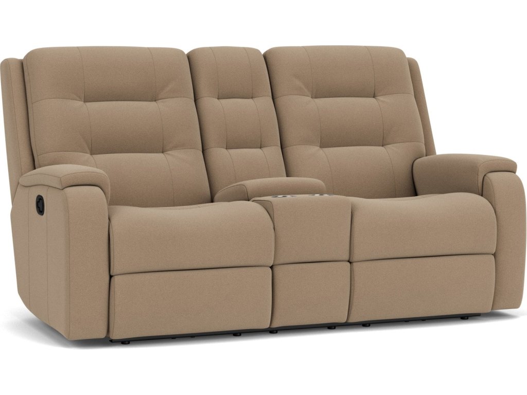 Arlo Leather Reclining Loveseat with Console - image 3