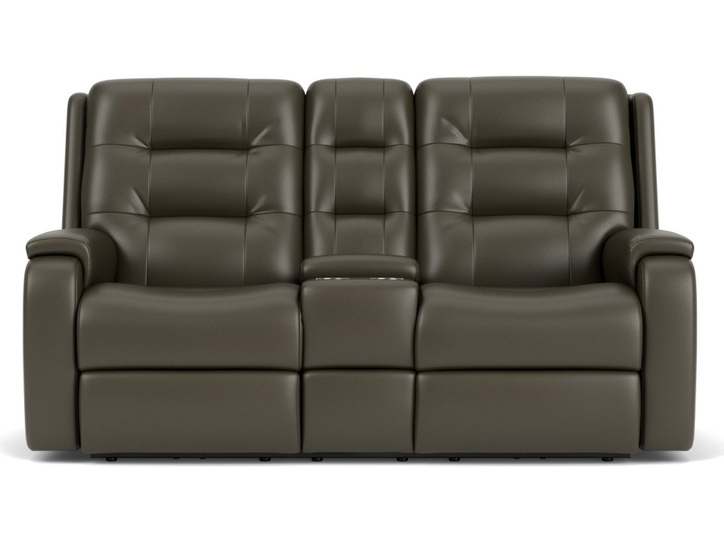 Arlo Leather Reclining Loveseat with Console - image 4